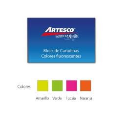 Block cartulina fluo Artesco