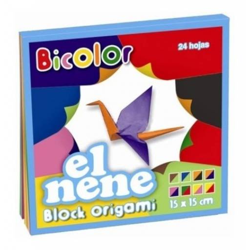 Block El Nene origami bicolor